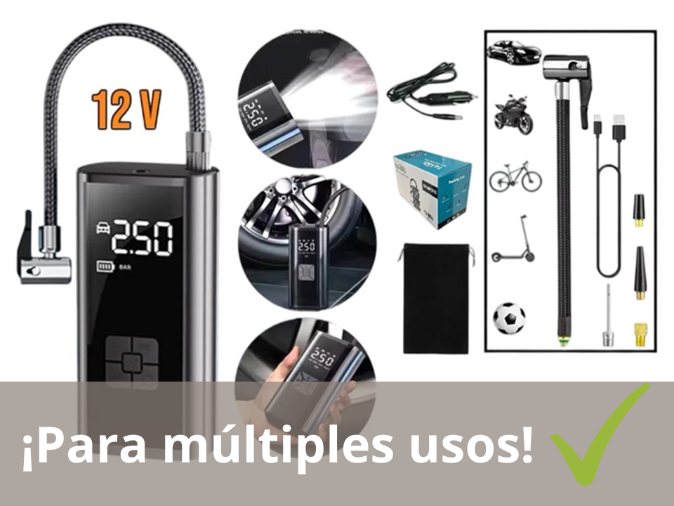 Compresor Electrico 12V Portatil Multiuso
