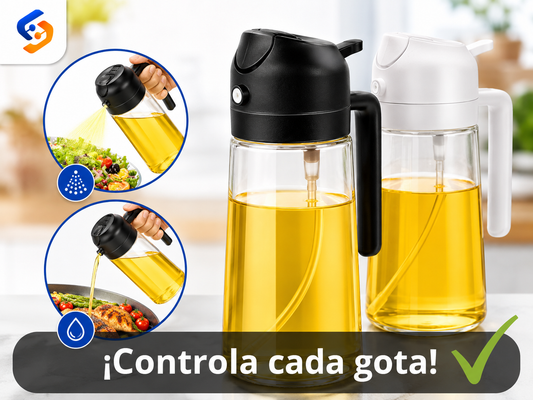 Oiluxe™ | Dispensador de Aceite 2 en 1