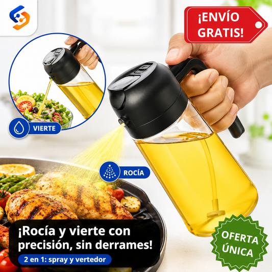 Oiluxe™ | Dispensador de Aceite 2 en 1